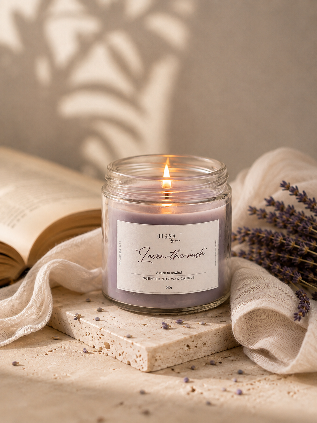 Laven-the-rush : Lavender Candle