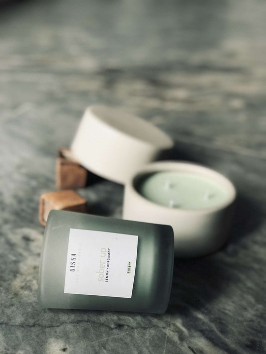 Sober-up : Lemon and Bergamot blended Candle