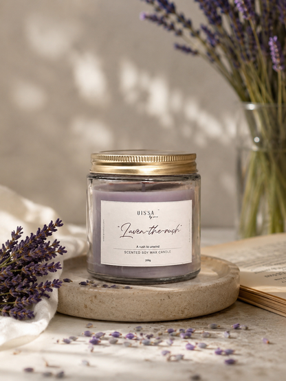 Laven-the-rush : Lavender Candle