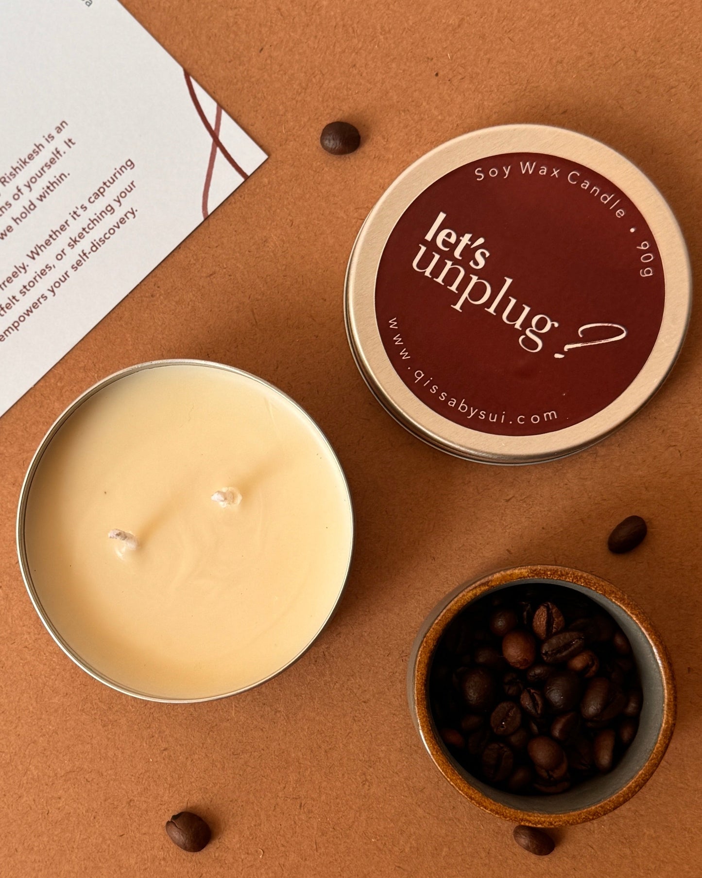 Let's Unplug?: Sandalwood and Coffee Candle