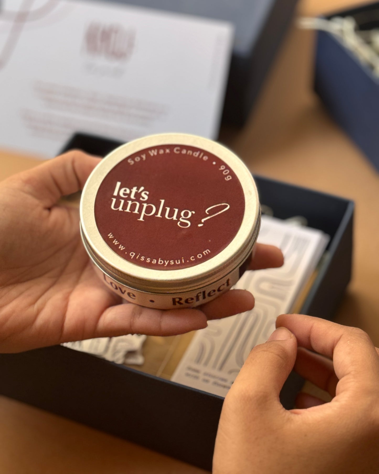 Let's Unplug?: Sandalwood and Coffee Candle