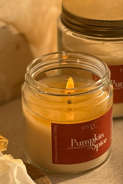 Pumpkin Spice : Cinnamon and Vanilla Candle