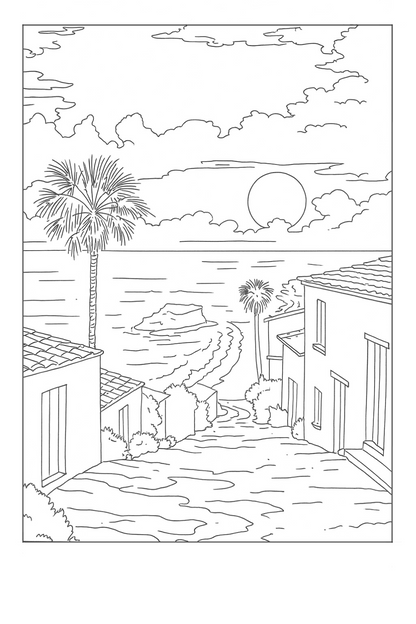 The Sunset Ritual: Goa-Inspired Colouring Book